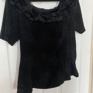 Sparkly black top